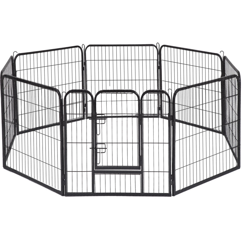 Parc pour chien 8 panneaux pliable en métal pour l'intérieur et l'extérieur, Colibri, 40 po