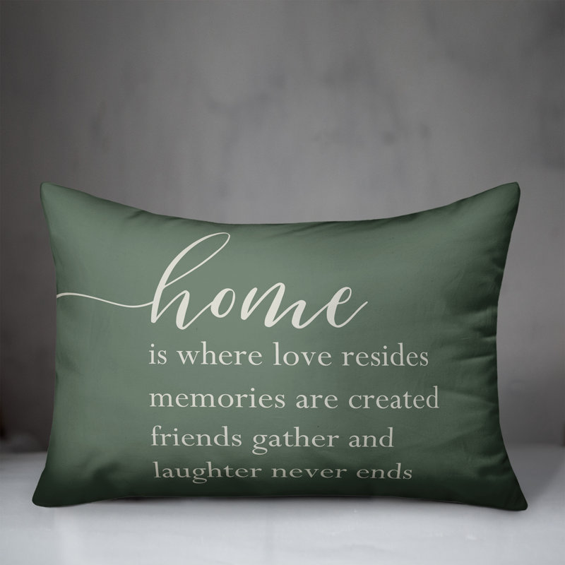 Outdoor Reversible Throw Pillow, Green