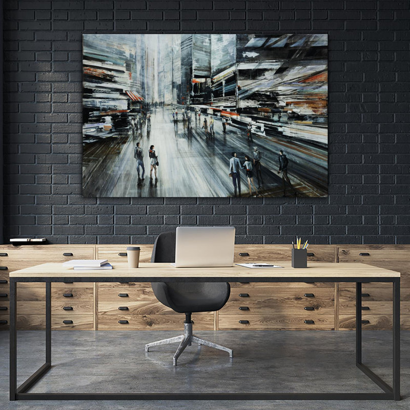 «Rush On Canvas» par Daleno, reproduction d'art, H 72 po x l 72 po x P 1,5 po