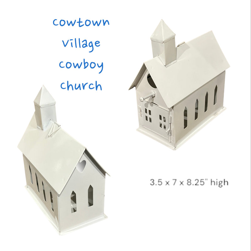 Maison d'oiseaux Country Church, blanc