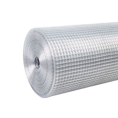 48" x 50ft Silver Hardware Cloth 23Ga Welded Wire Mesh 1/4" Mesh Hot-Dip Galvanized Steel Fence Roll for Garden Plant Rabbit Cages 1 Piece