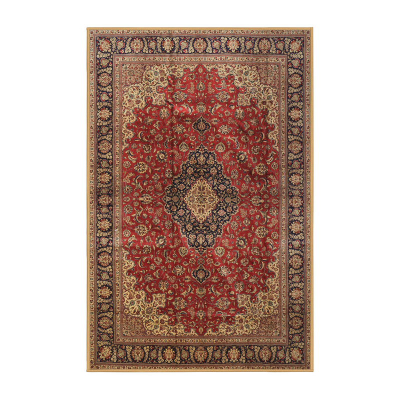 Tapis traditionnel rouge / vert Corryn, Rectangle 2 pi x 3 pi
