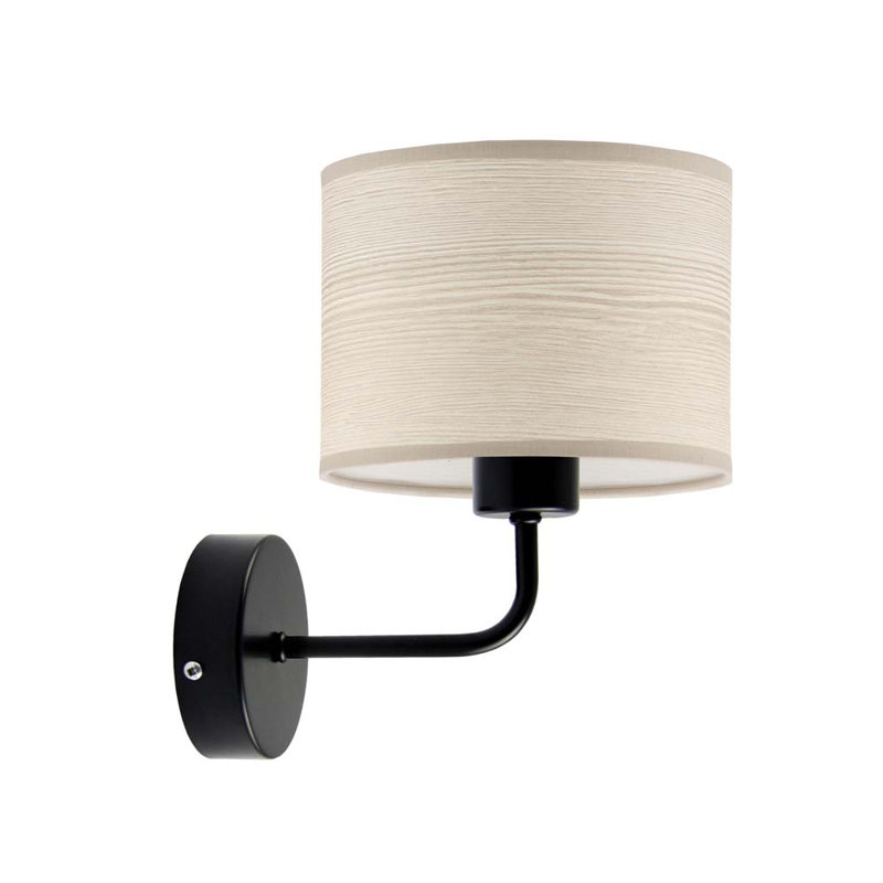 Bishr Steel Armed Sconce, Black, White