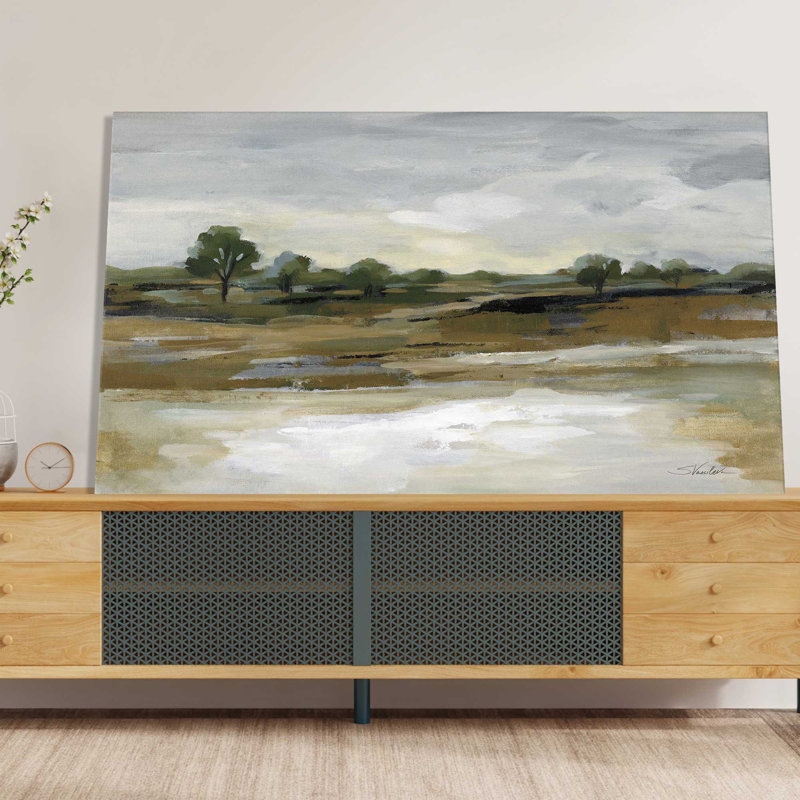 «Cool April Day Crop» - peinture, L 30 po x H 18 po, Toile tendue