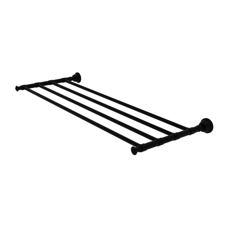 Porte-serviettes mural Freyja, Noir mat, P 12,7 po x l 38 po x H 2 po