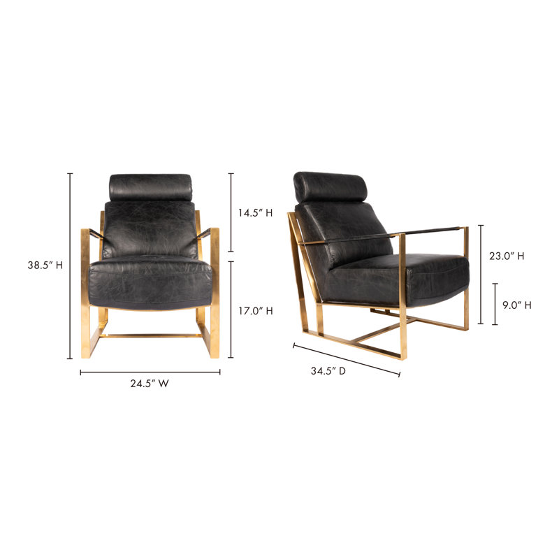Paradiso 24.5" Wide Genuine Leather Armchair