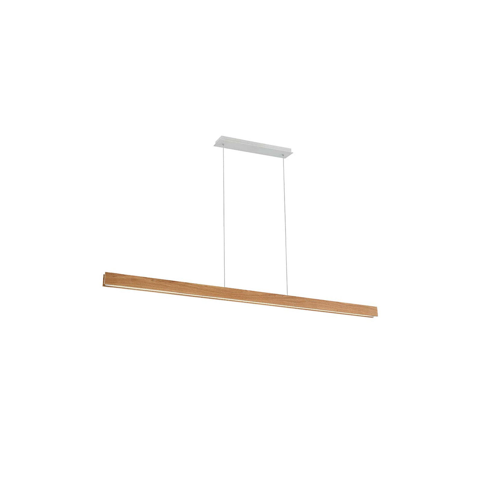 Drift Single Light Glass Dimmable LED Pendant, Walnut, 3" H x 84" W x 2" D