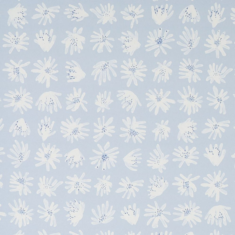 Schumacher x Caroline Z Hurley Meadow Rock Wallpaper, Sky