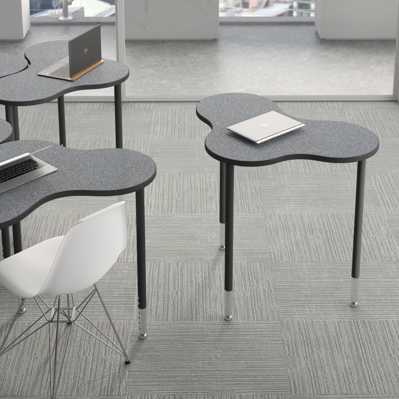 Bureau collaboratif à hauteur ajustable Hierarchie, Graphite nebula
