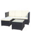 Mobilier de jardin extérieur pour patio, ensembles de canapés rembourrés 5 pièces et table basse