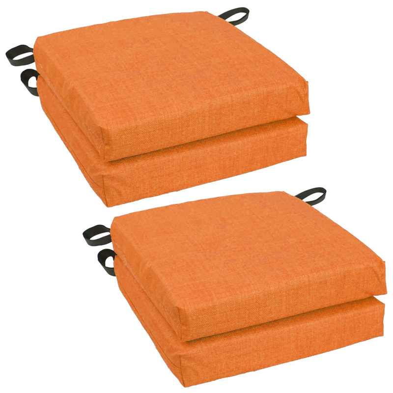 Outdoor 3'' Seat Cushion, Tangerine Dream