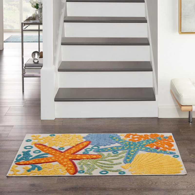 Tapis transitionnel multicolore Newton, Rectangle 2 pi 8 po x 4 pi