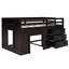 Lit mezzanine simple avec armoire et tablette - Design esthétique - Rangement coloré et efficace-485358063