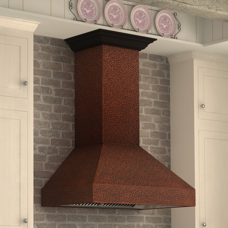 30" 400 CFM Convertible Wall Mount Range Hood, Oil-Rubbed Bronze, 30" W