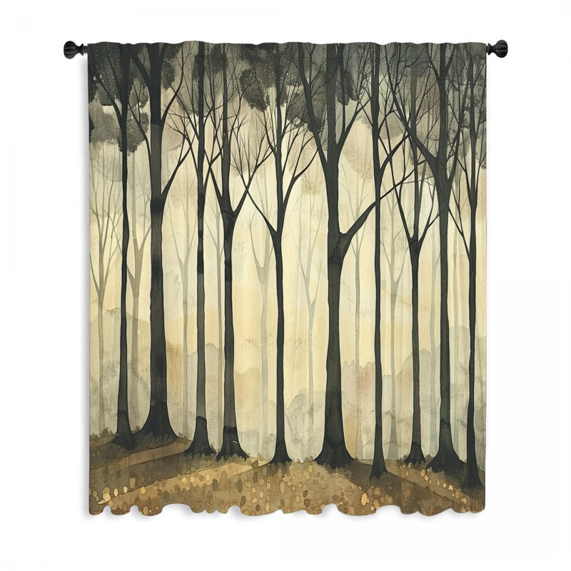 Rideau transparent en polyester Hazari, L 50 po x L 96 po