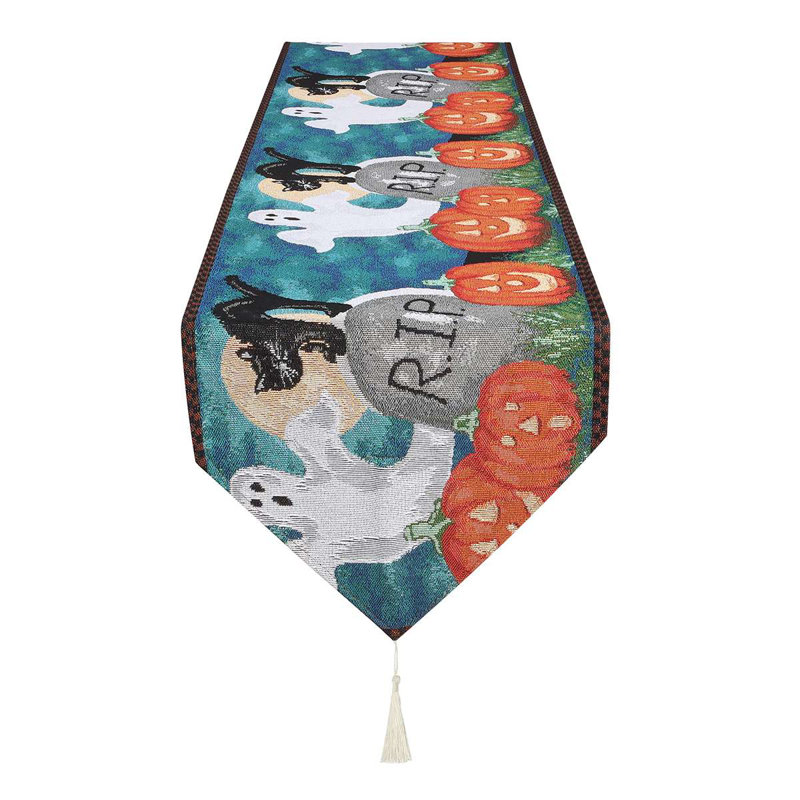 Milana Rectangle Halloween Polyester Table Runner