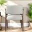 Ensemble de 2 chaises de salle à manger rembourrées confortables, en bois d'hévéa, de style moderne pour la cuisine.-389462412