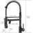 LED Commercial Kitchen Faucet With Pull Down Sprayer, Single Handle Single Lever Kitchen Sink Faucet