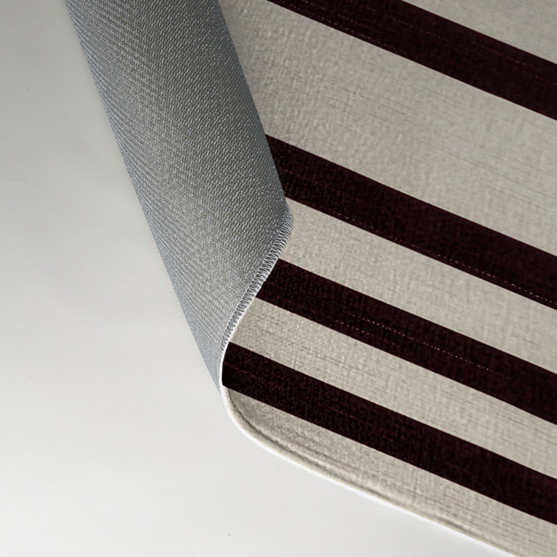 HorizontalStripes Beige Indoor and Outdoor Area Rug, Rectangle 9' x 12'