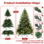 Arbre de Noël artificiel vert conique illuminé 4 pi-1617459511