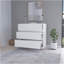 Commode 3 tiroirs Avra, plateau en bois manufacturé et commode avant-2065637847