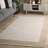 Natural Fiber Handwoven Jute & Cotton Geometric Rug in Natural/Ivory-331344238