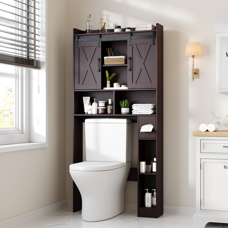 Over The Toilet Storage Cabinet, Dark Brown