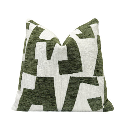 Graphic Chenille Throw Pillow Cover