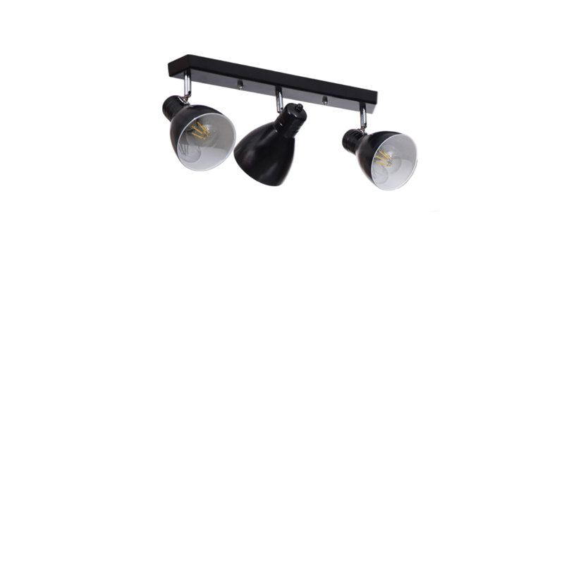 Élégant lustre en métal noir, 20 po x 11,8 po | Corps en métal durable, douille E27 (3 ampoules, 40 W maximum) | Parfait pour le salon, la salle à manger et les vestibules | Luminaire élégant et moderne, classé IP20