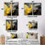 Raw Reflections Yellow Gray - Art abstrait encadré, panneau mural abstrait jaune 2 panneaux-844485150-844485149-844485147