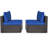 Howells 2 Pieces Patio Rattan Armless Sofa Set with Cushions-1328439378