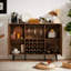 Armoire à vin avec 20 compartiments de rangement et armoires latérales