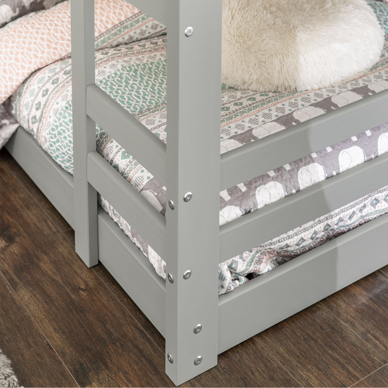 Fergerson Twin Solid Wood Standard Bunk Bed by Viv + Rae, Gray