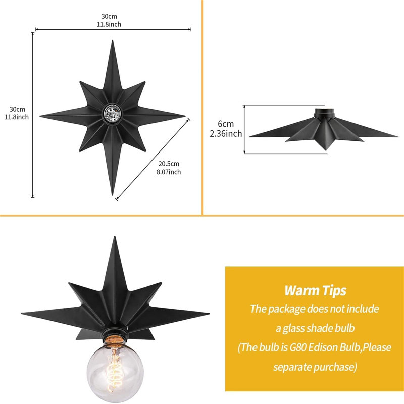 Semi Flush Mount, Satin Black