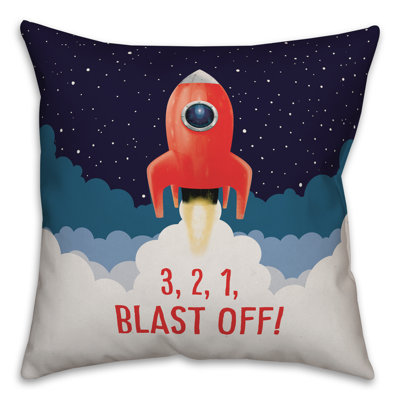  3, 2, 1, housse de coussin carré et insert Blast Off