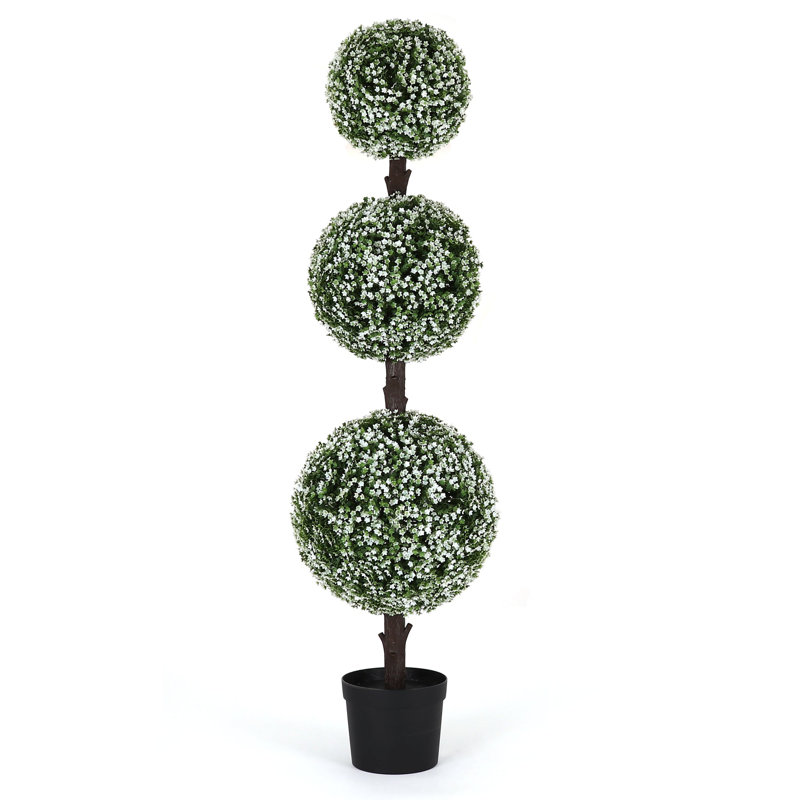 Topiaire artificiel en pot, H 49,5 po x l 13 po x P 13 po, 1