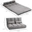 Convertible Floor Sofa Chair, Folding Couch Bed, Guest Chaise Lounge With 2 Pillows, Adjustable Backrest And Headrest