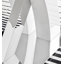 Marietta Chrome Metal and White High Gloss Dining Table Set - 6 Luxury Faux Leather Dining Chairs-47969326