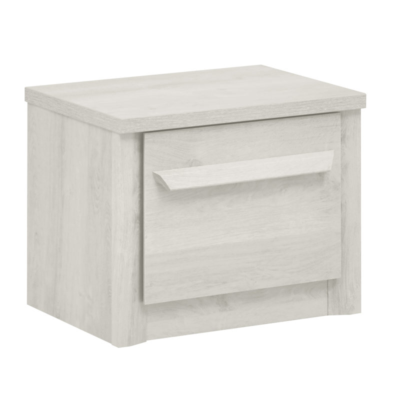 Yother 55cm W Manufactured Wood Bedside Table, White