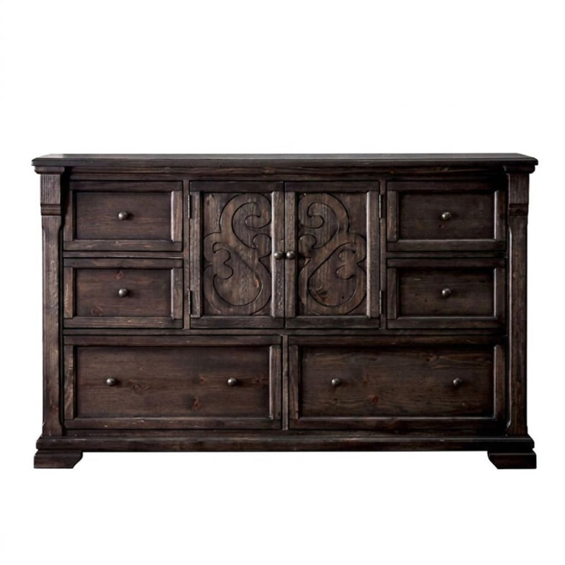 6 tiroirs Zaid Commode noyer