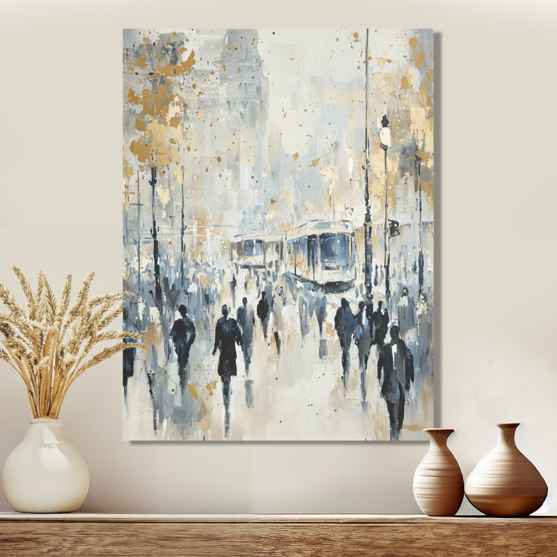Minimal Paris Street In Winter I - Cityscapes, impression murale en métal, H 32 po x l 24 po