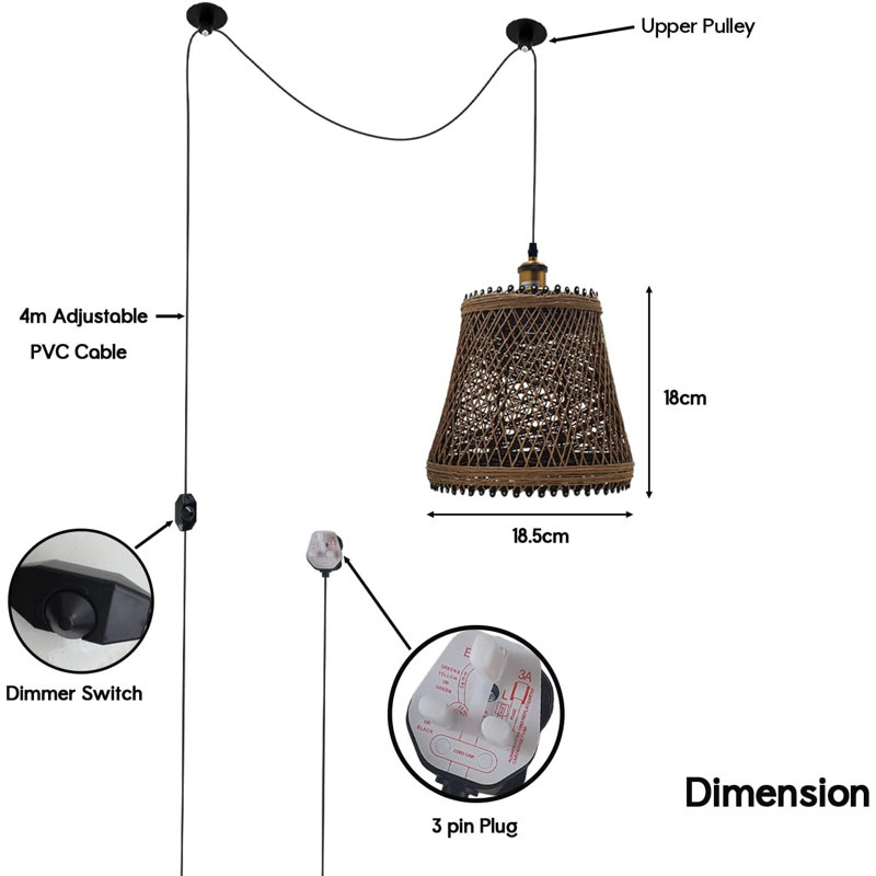 1 - Light Brown Single Pendant