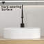 Lavabo de salle de bain ovale au-dessus du comptoir, lavabo vasque en porcelaine blanche de 19 po x 12 po, lavabo de meuble-lavabo moderne, lavabo en céramique Art