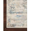 Tapis décoratif bleu abstrait / crème-119951516