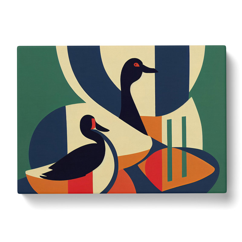 Ducks Abstract Vol.1 - Wrapped Canvas, 40cm H x 60cm W x 3cm D