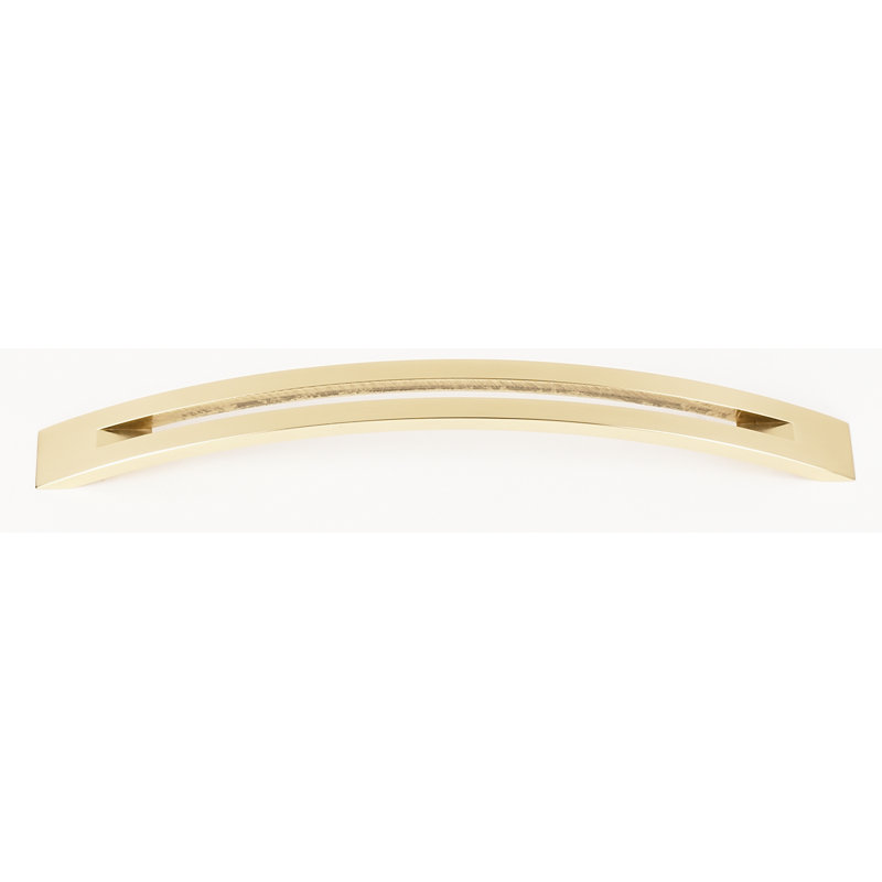 Split Top Arch Pull, Polished Brass, 8"