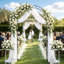 145cm W x 39cm D Metal, Steel Arbour in Black
