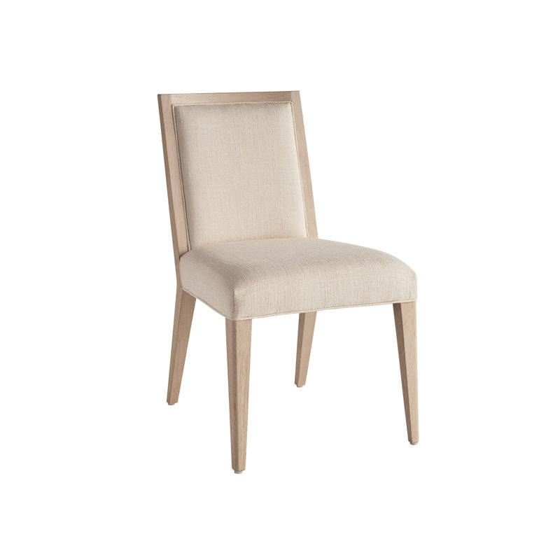 Chaise d'appoint rembourrée Sunset Key Nicholas, Mélange de polyester ivoire