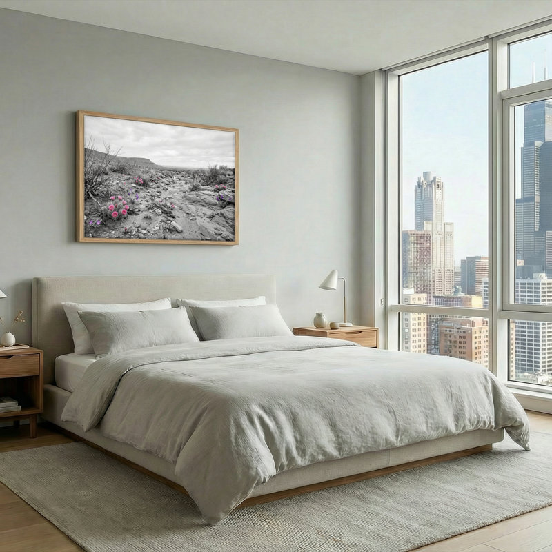 Desert Bloom, reproduction d'art sur toile, ensemble de 1, Natural, H 32 po x l 48 po
