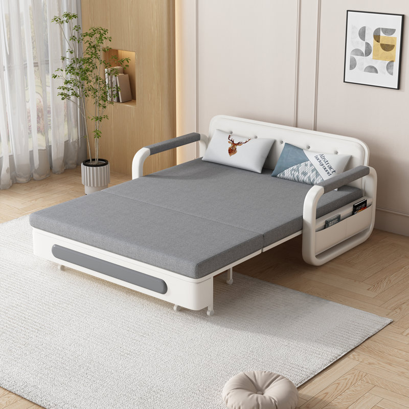 Vergel 50.3'' Slipcovered Reclining Sleeper Sofa